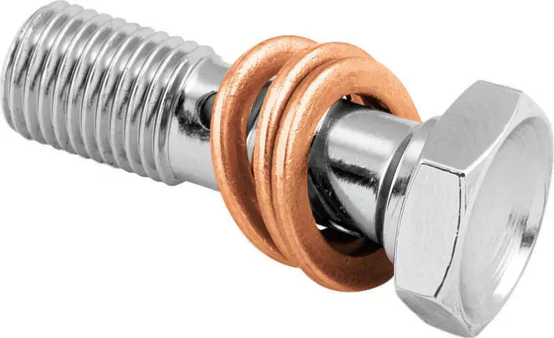 Twin Power Stainless Brake Fitting 3/8-24 Double Banjo Bolt 1