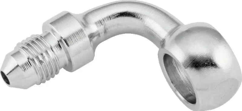 Twin Power Stainless Brake Fitting 3/8 Inch X An3 90 Degree Banjo Adaptor 1