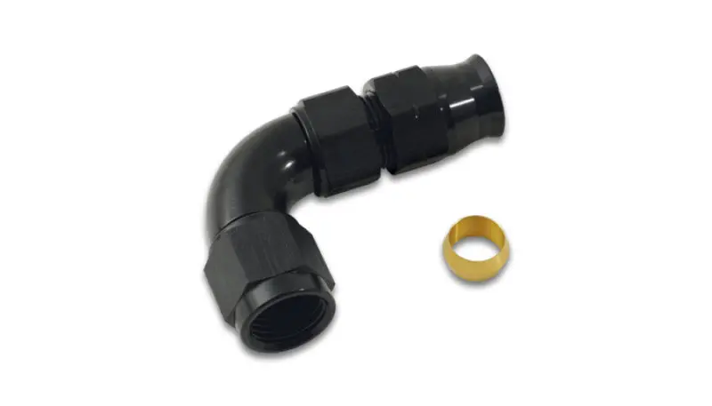 Vibrant 1/2In Tube To -8An Female 90 Degree Union Adapter Fitting W/ Olive Inserts 1