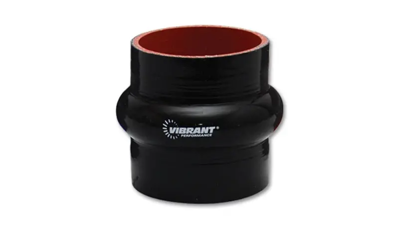 Vibrant 4 Ply Reinforced Silicone Hump Hose Connector - 4.5In I.D. X 3In Long (Black) 1