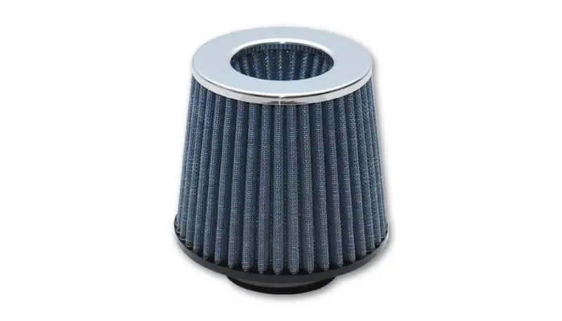 Vibrant Open Funnel Perf Air Filter (5In Cone O.D. X 5In Tall X 2.75In Inlet I.D.) Chrome Filter Cap 1