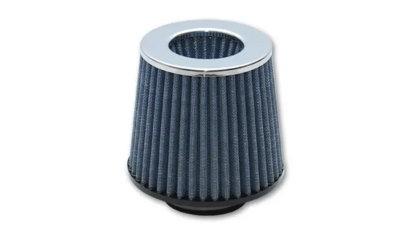 Vibrant Open Funnel Perf Air Filter (5In Cone O.D. X 5In Tall X 2.75In Inlet I.D.) Chrome Filter Cap 2