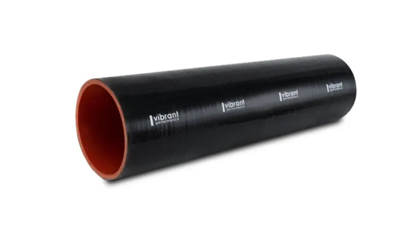 Vibrant Silicone Straight Hose Coupler 0.625In Id X 12.00In Long - Gloss Black 1