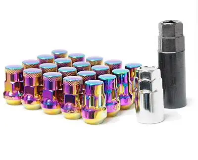 Wheel Mate Muteki Sr35 Close End Lug Nuts W/ Lock Set - Black 12X1.25 35Mm 1