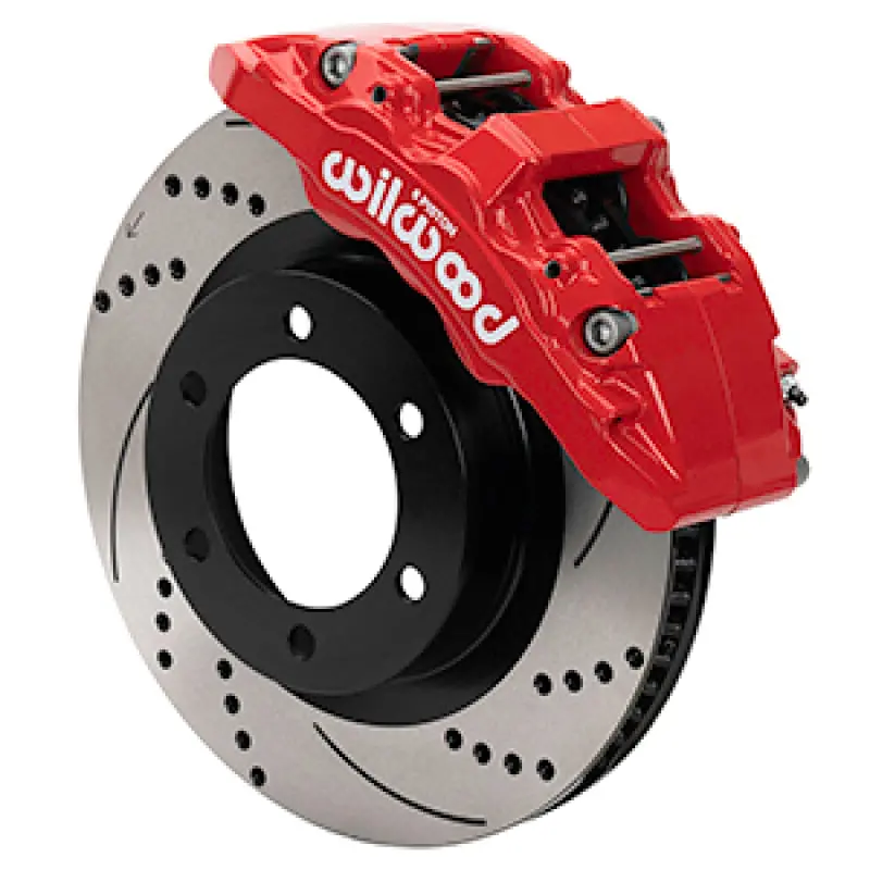 Wilwood 21-24 Ford Bronco Aerolite 6R Kit 6 X 5.50In Hub - 13.38In Drilled & Slotted Rotor - Red 1