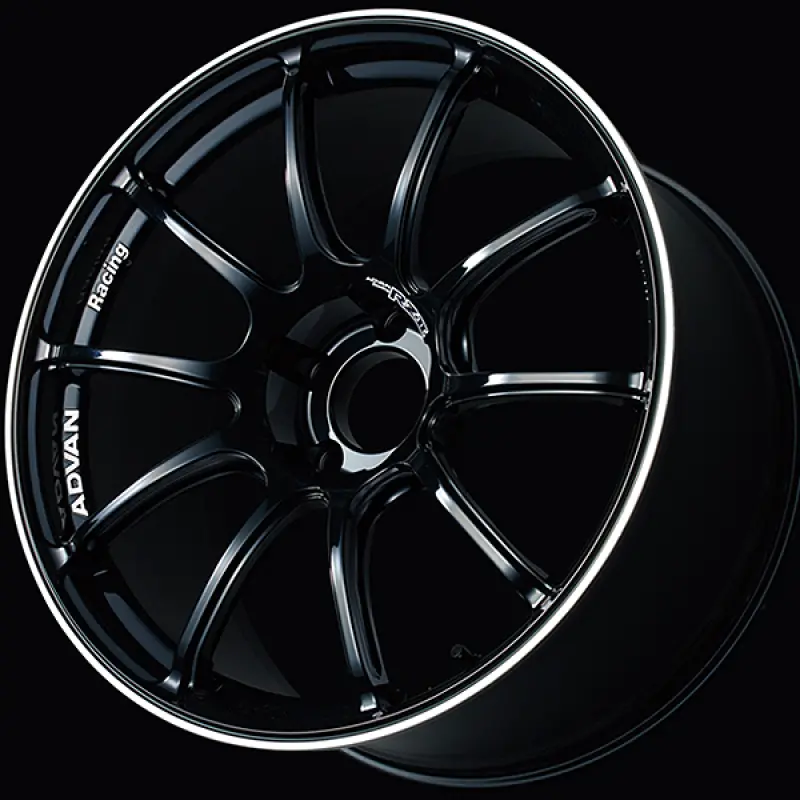 Advan Racing Rzii Wheel – 18X9", +63 Offset, 5X114.3, 73Mm Bore, Gloss Black With Ring 1