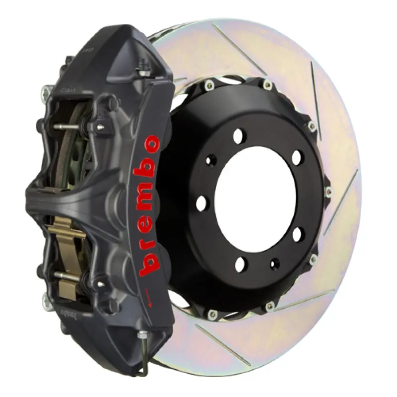 Brembo 10-15 Camaro V6 Front Gts Bbk 6 Piston Cast 380X32 2Pc Rotor Slotted Type-1-Black Ha 1