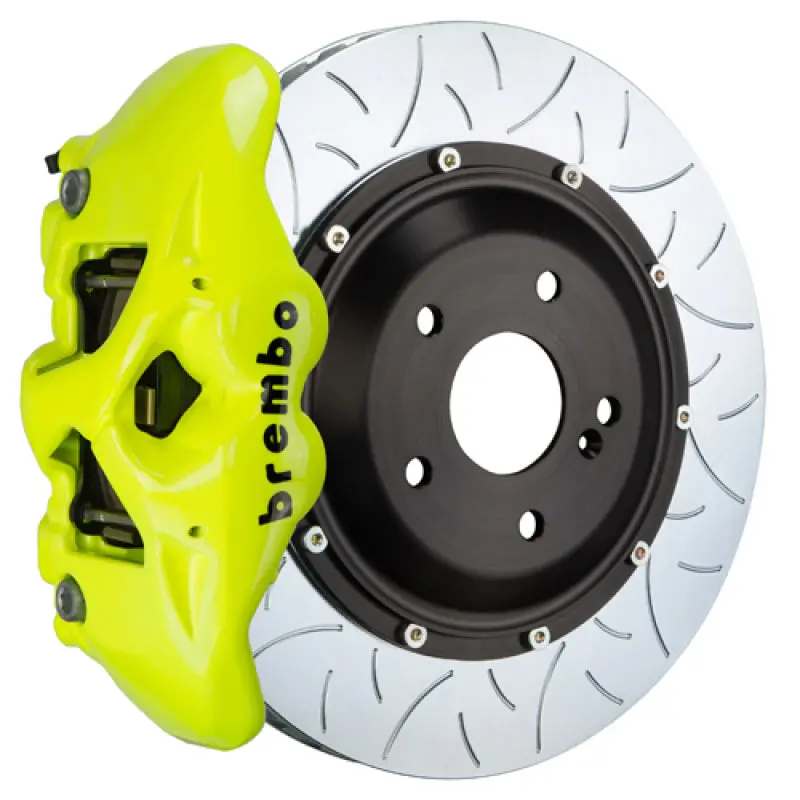 Brembo Gt Big Brake Kit For 2019+ Bmw X5 (G05) & 2020+ X6 – Front, 6-Piston Calipers, 405×34Mm Two-Piece Slotted Rotors, Fluorescent Yellow Finish 1