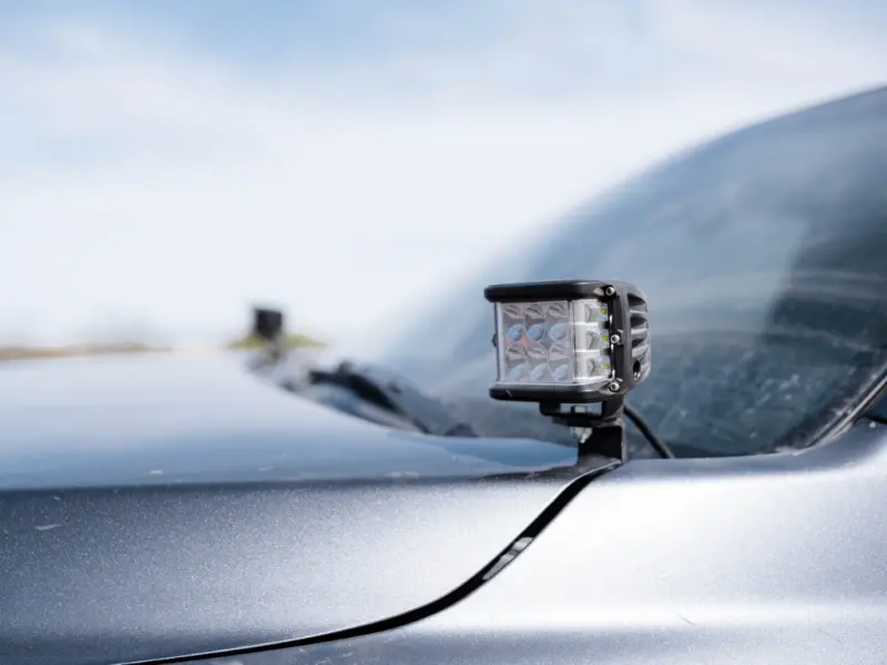 Cali Raised Low-Profile Ditch Light Mounting Kit For 2016–2023 Toyota Tacoma – Compact Design With Blue Backlight 1