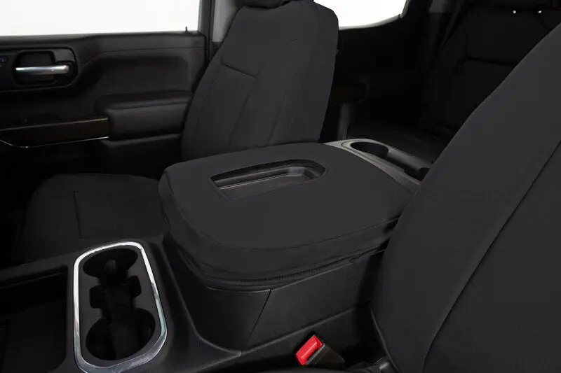 Covercraft Endura Precisionfit Seat Covers For Front Row Of 2015–2020 Chevrolet Suburban, Tahoe & Gmc Yukon – Black/Black 1