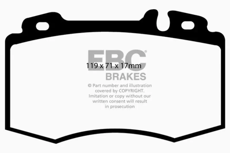 Ebc Bluestuff Front Brake Pads — Designed For 2002–2004 Mercedes-Benz C32 Amg (W203) 3.2L Supercharged Engine 1