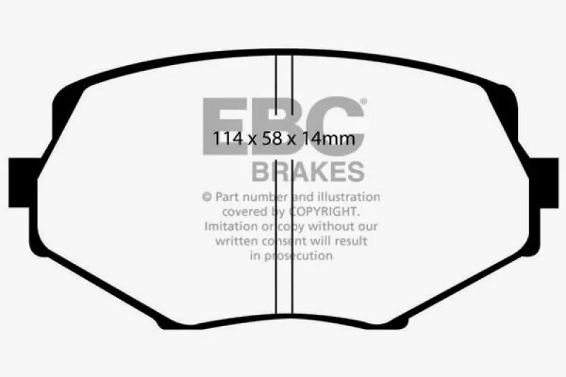 Ebc Greenstuff Front Brake Pads For 1994–2001 Mazda Miata (Mx-5) 1.8L 1