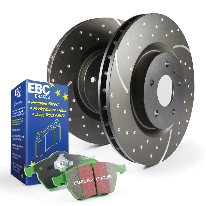 Ebc S10 Brake Kit – Greenstuff Pads And Gd Series Drilled & Slotted Rotors 1