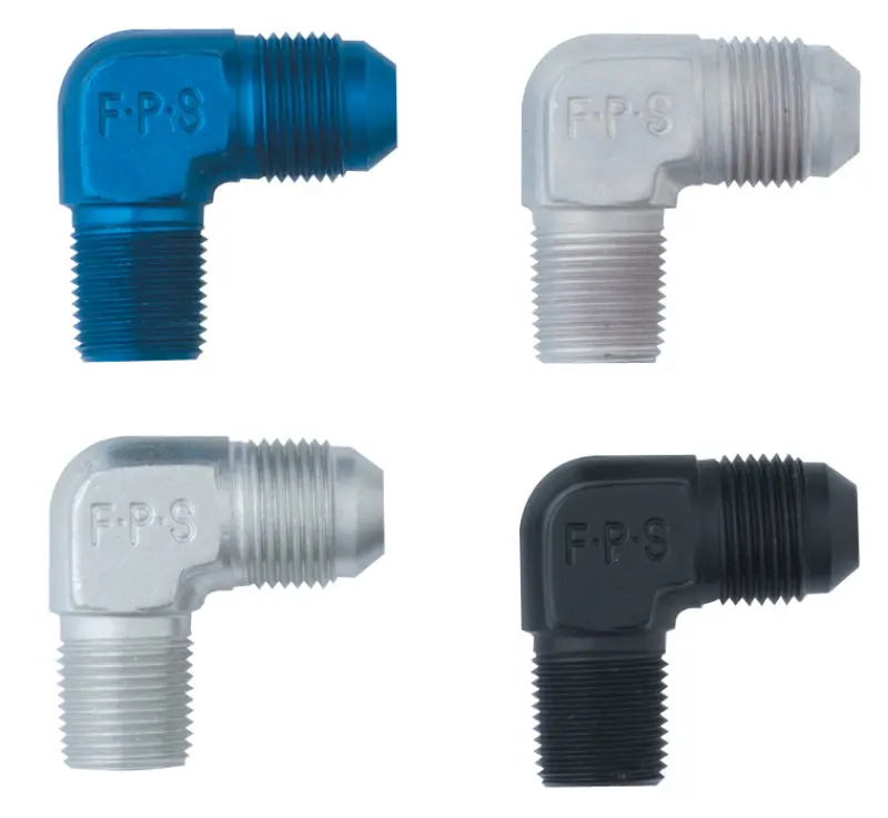 Fragola -4An X 1/4 Npt 90 Degree Adapter - Black 1