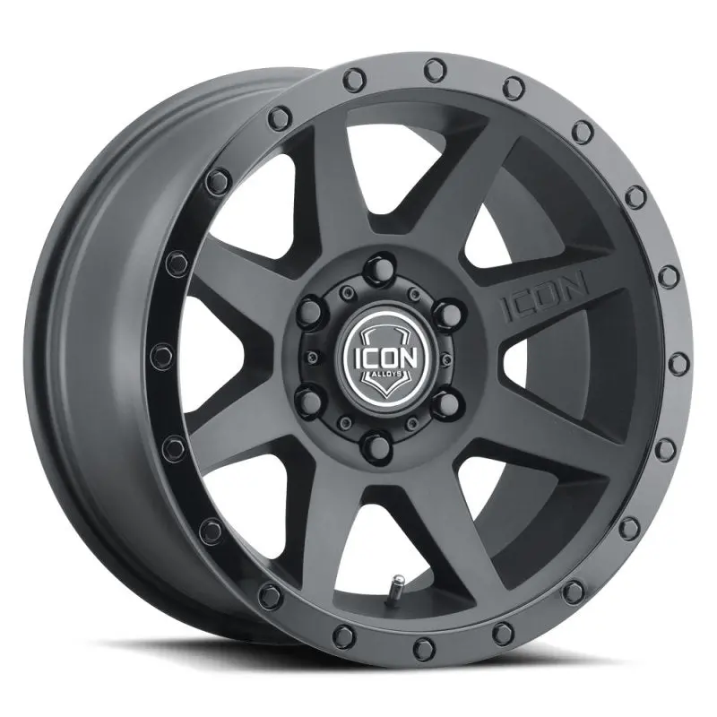 Icon Rebound 17X8.5-Inch Black Alloy Wheel For Off-Road Trucks – 6X135 Bolt Pattern, 6Mm Offset 1