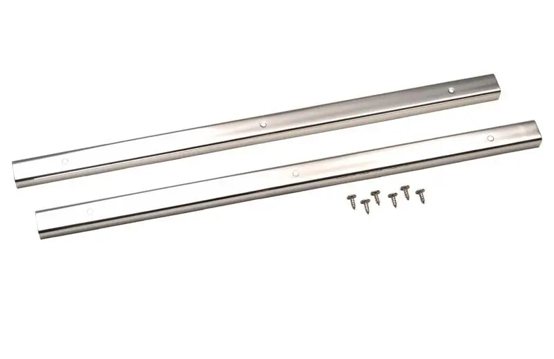 Kentrol Entry Guard Set — Polished Silver Step Plates, Fits 1955–1983 Jeep Cj5 1