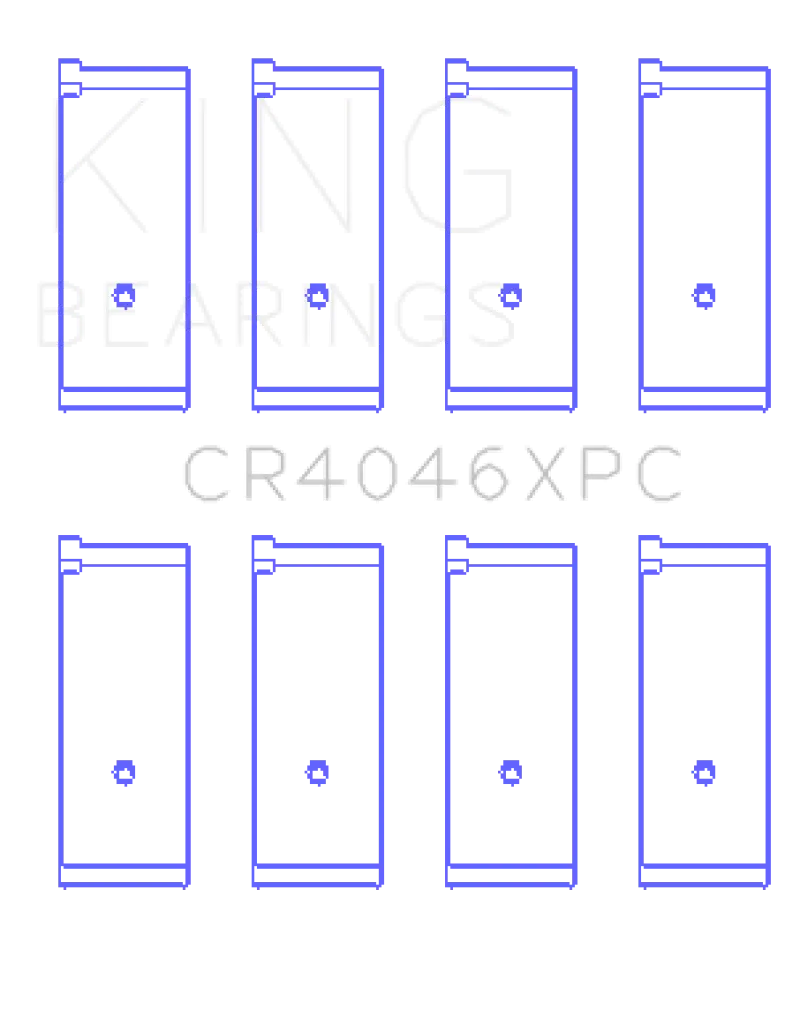 King Engine Bearings Coated Rod Bearing Set – Honda B20B4/B20Z2/D16 Series, 0.25Mm Oversize 1