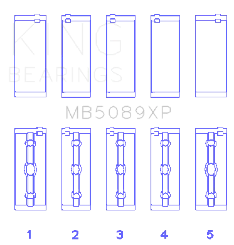 King Engine Bearings Main Bearing Kit For Toyota 1Rz/2Rz/3Rz Engines (+0.026Mm Oversize) 2