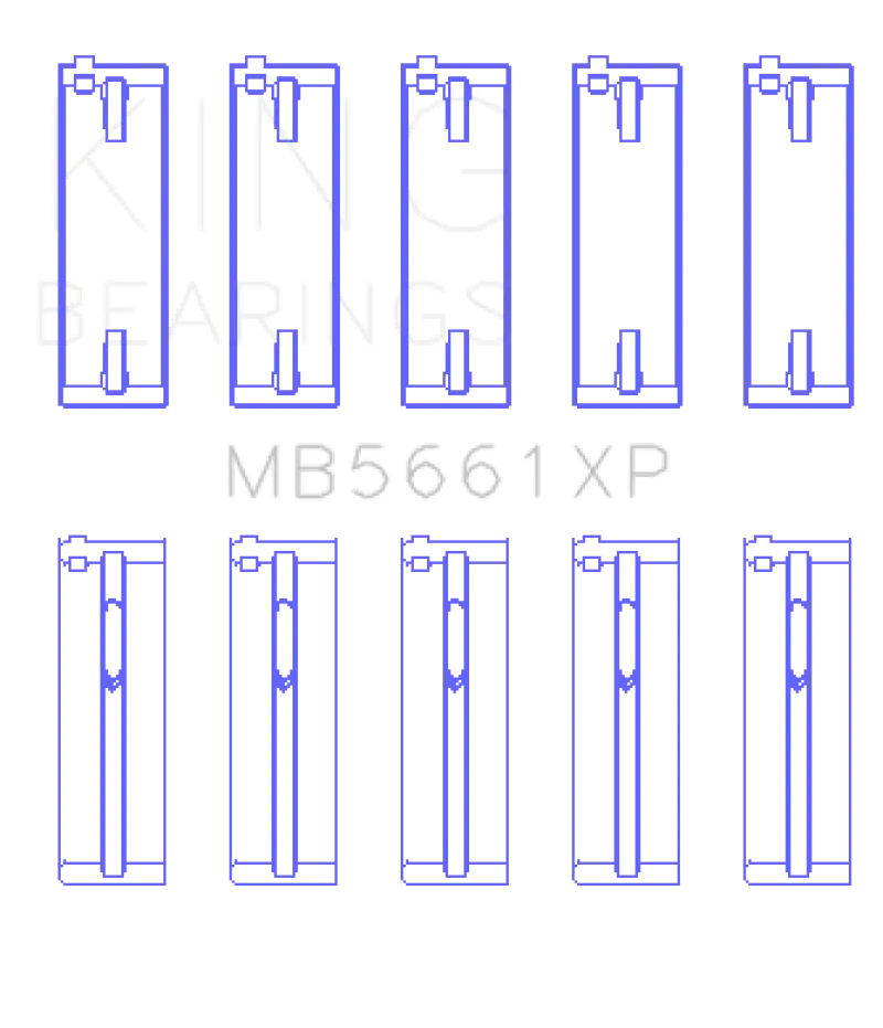 King Main Bearing Set For Audi And Volkswagen 1.6L, 1.8L, And 2.0L Engines — Adz, Awt, Apk, Bhp, Bpy, Aks Applications 1
