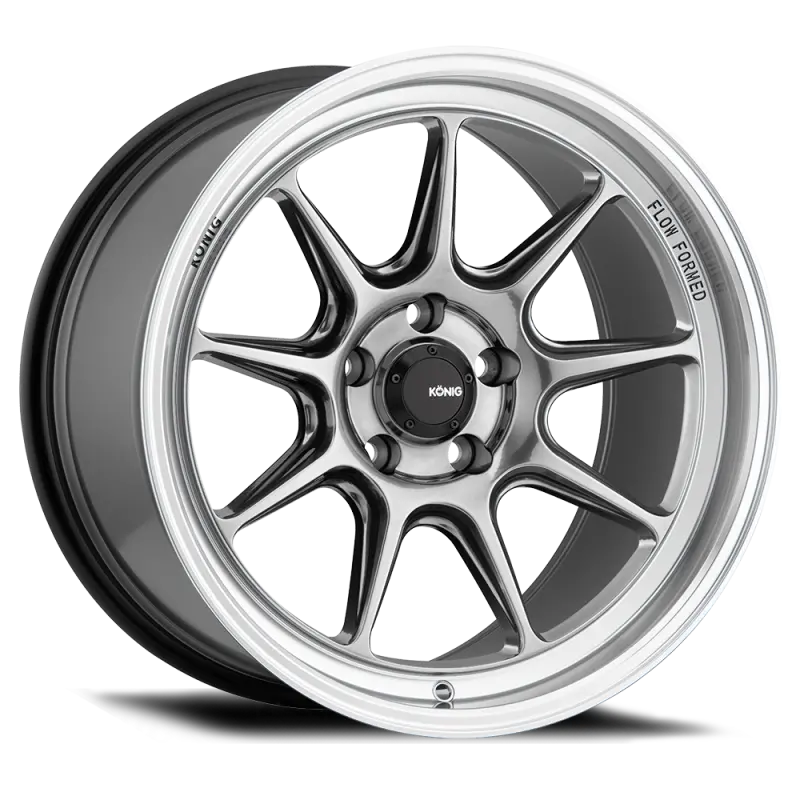 Konig Countergram 17X8 Inch Et45 Alloy Wheel – 4X100 Pcd, Hyper Chrome & Machined Lip Finish 1