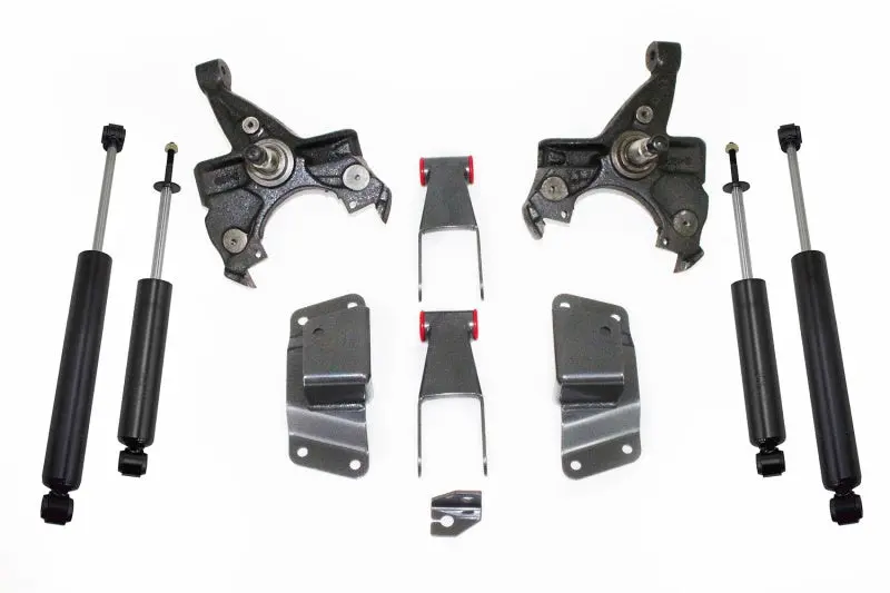 Maxtrac Lowering Spindle Kit For 1988–1991 Gm C1500/C2500 2Wd Standard Cab — 2-Inch Front / 4-Inch Rear Drop 1