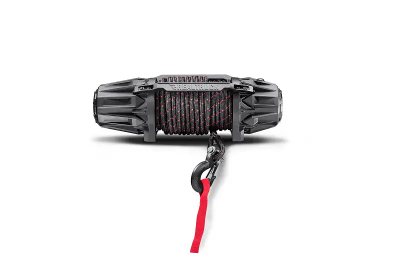Realtruck Universal 10,000-Lb Recovery Winch With Traction Board – Black 1