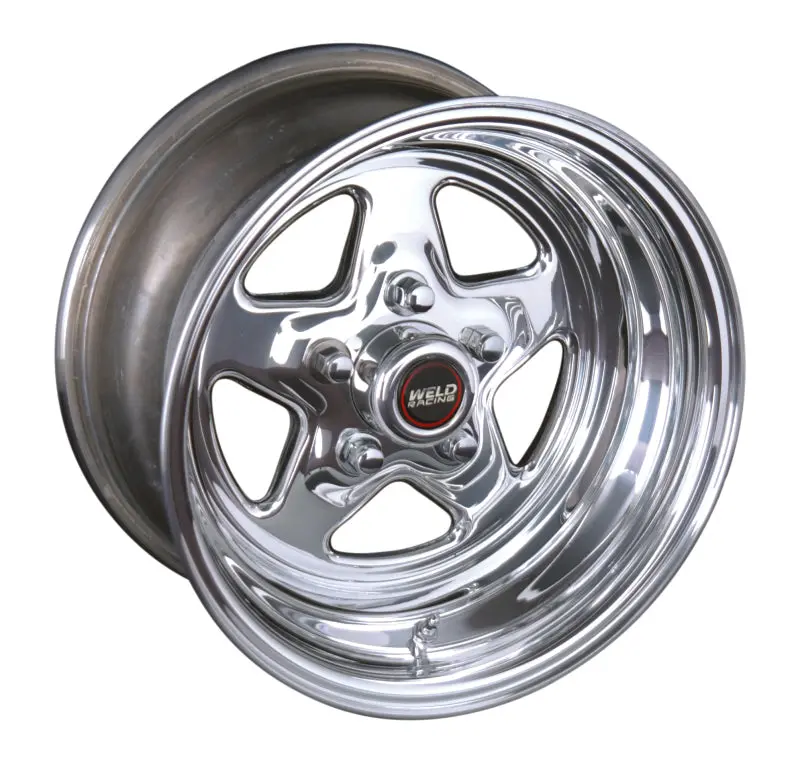 Weld Prostar 15X10 Polished Aluminum Wheel – 5X4.75 Bolt Pattern, 5.5" Backspace, Non-Beadlock Design 1