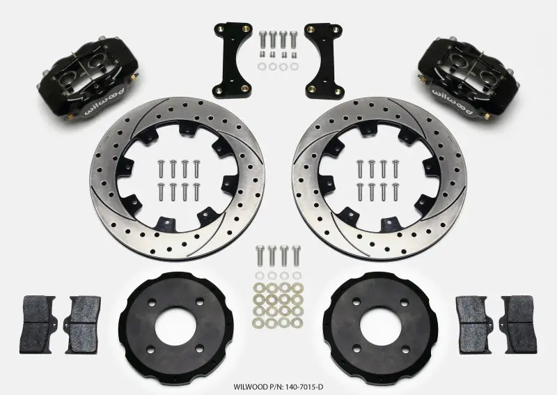 Wilwood Forged Dynalite Front Brake Hat Kit — 12.19-Inch Drilled Rotor, Fits 2002 Mitsubishi Lancer 1