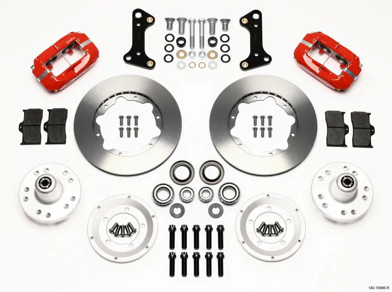 Wilwood Forged Dynalite Front Brake Kit – 11-Inch Rotors, Red Calipers – Fits 1967–1969 Camaro, 1964–1972 Nova & Chevelle 1