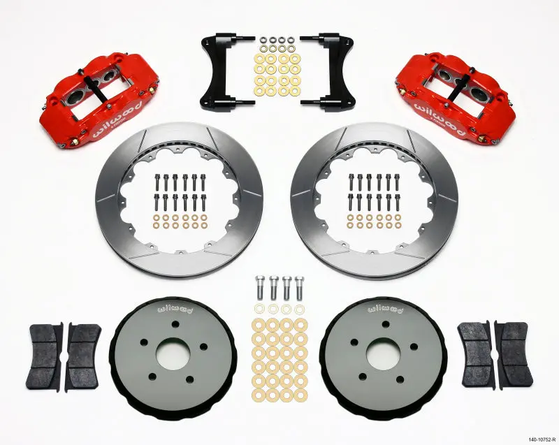 Wilwood Narrow Superlite 6R Front Hat Kit – 12.88-Inch Red Hat Assembly For 2008 Toyota Matrix 1